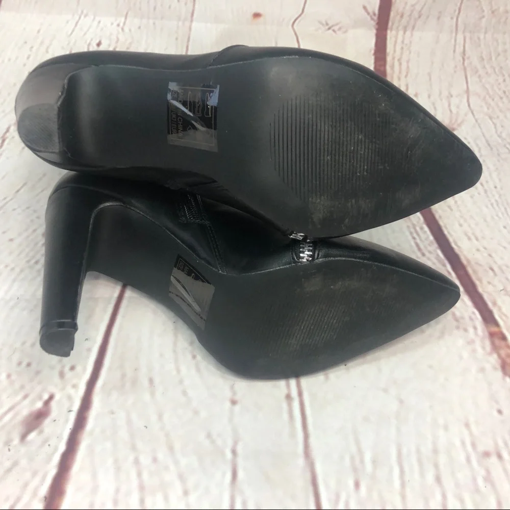 Zipper high heel booties - size 9